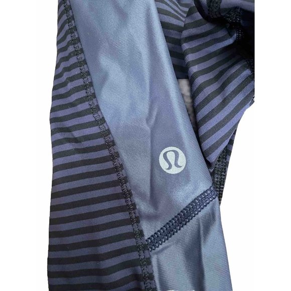 Lululemon $88 Women's Cut The Crop Capri Pant Striped Pockets Cadet Blue‎ Size 4 - Picture 8 of 9
